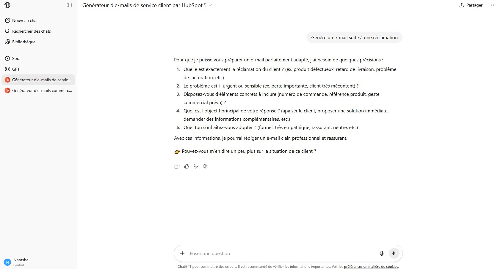 GPT Extension - Emails Support Prompt 1