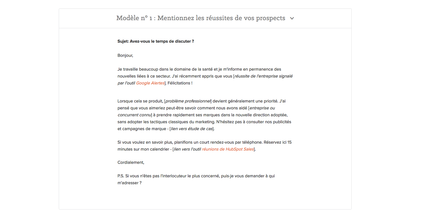 Modèle d'e-mail de relance et suivi commerciale