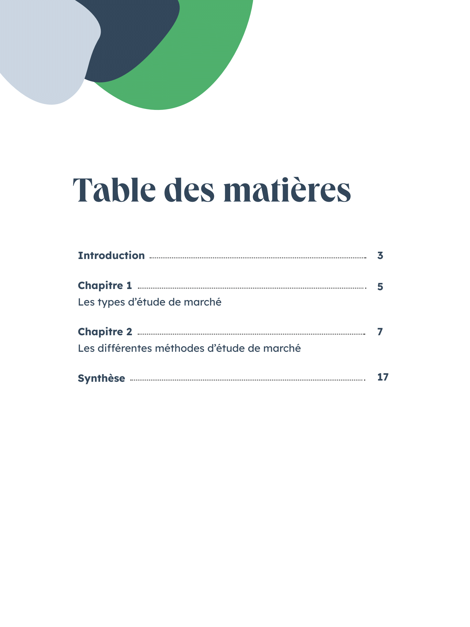 table-matiere-etude-de-marche