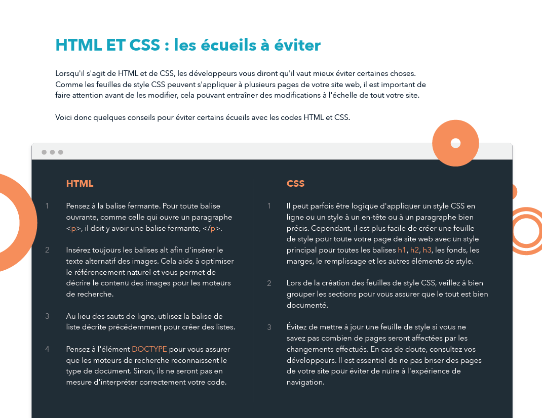 HTML et CSS